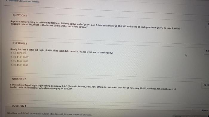 Solved Vertion completion Status QUESTION 1 Suppose you are | Chegg.com
