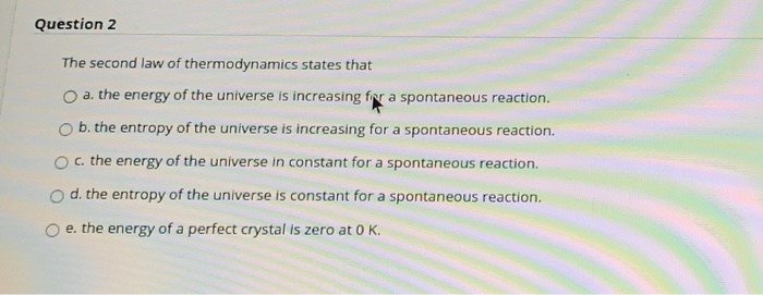 the second law of thermodynamics states