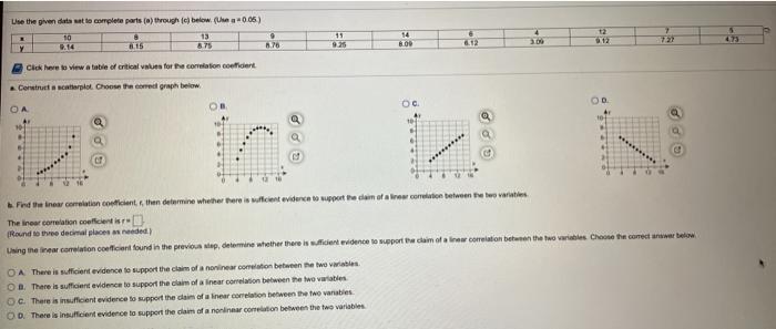 Solved 4 12 Use the given dat ut to complete parts () | Chegg.com