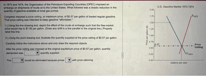Solved In 1973 and 1974, the Orpanization of the Petroleum | Chegg.com
