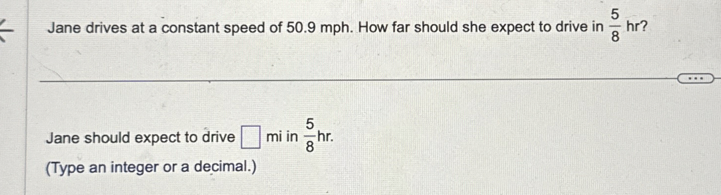 Solved Jane drives at a constant speed of 50.9 ﻿mph . ﻿How | Chegg.com
