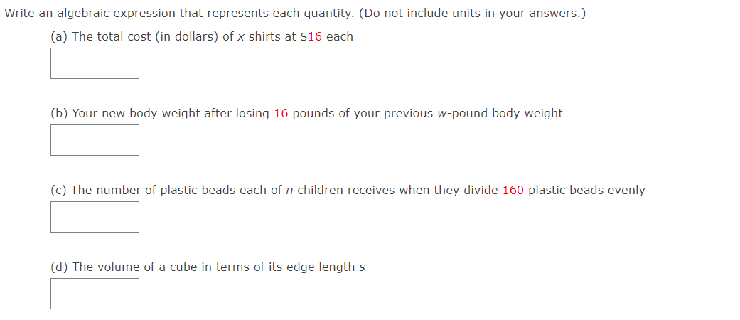 Solved Write an algebraic expression that represents each | Chegg.com