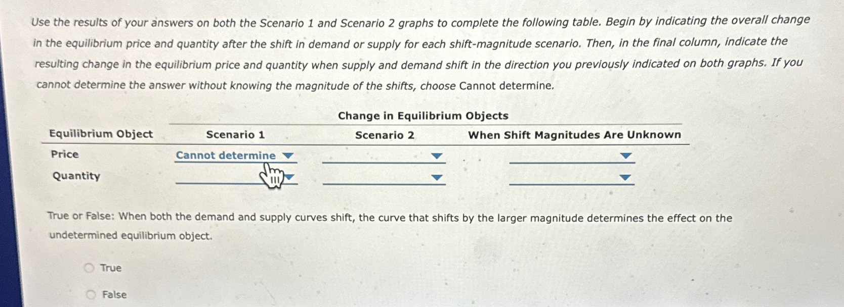 Solved Use the results of your answers on both the Scenario | Chegg.com
