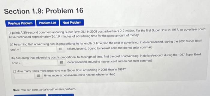 Solved Section 1.9: Problem 16 Previous Problem Problem List | Chegg.com
