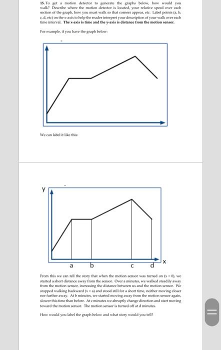 Solved 15. To Get A Motion Detection To Generate The Graphs | Chegg.com