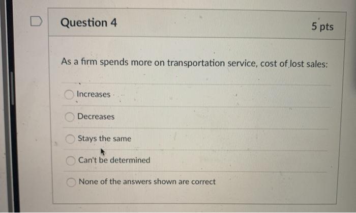 Solved Question 4 5 pts As a firm spends more on | Chegg.com