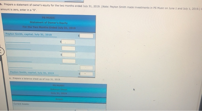 Solved The Adjusted Trial Balance Of PS Music As Of July 31, | Chegg.com