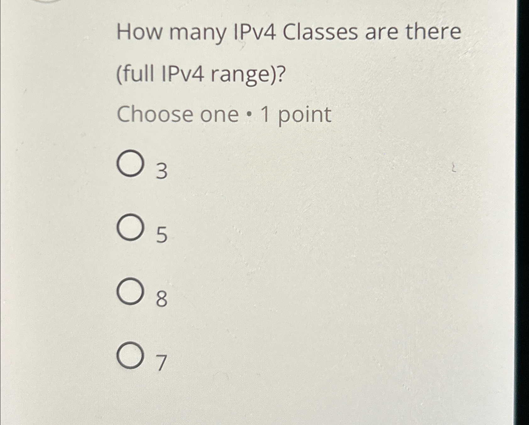 How many IPv4 ﻿Classes are there (full IPv4 | Chegg.com