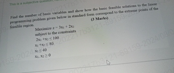 Solved Find the number of basic variables and show how the | Chegg.com