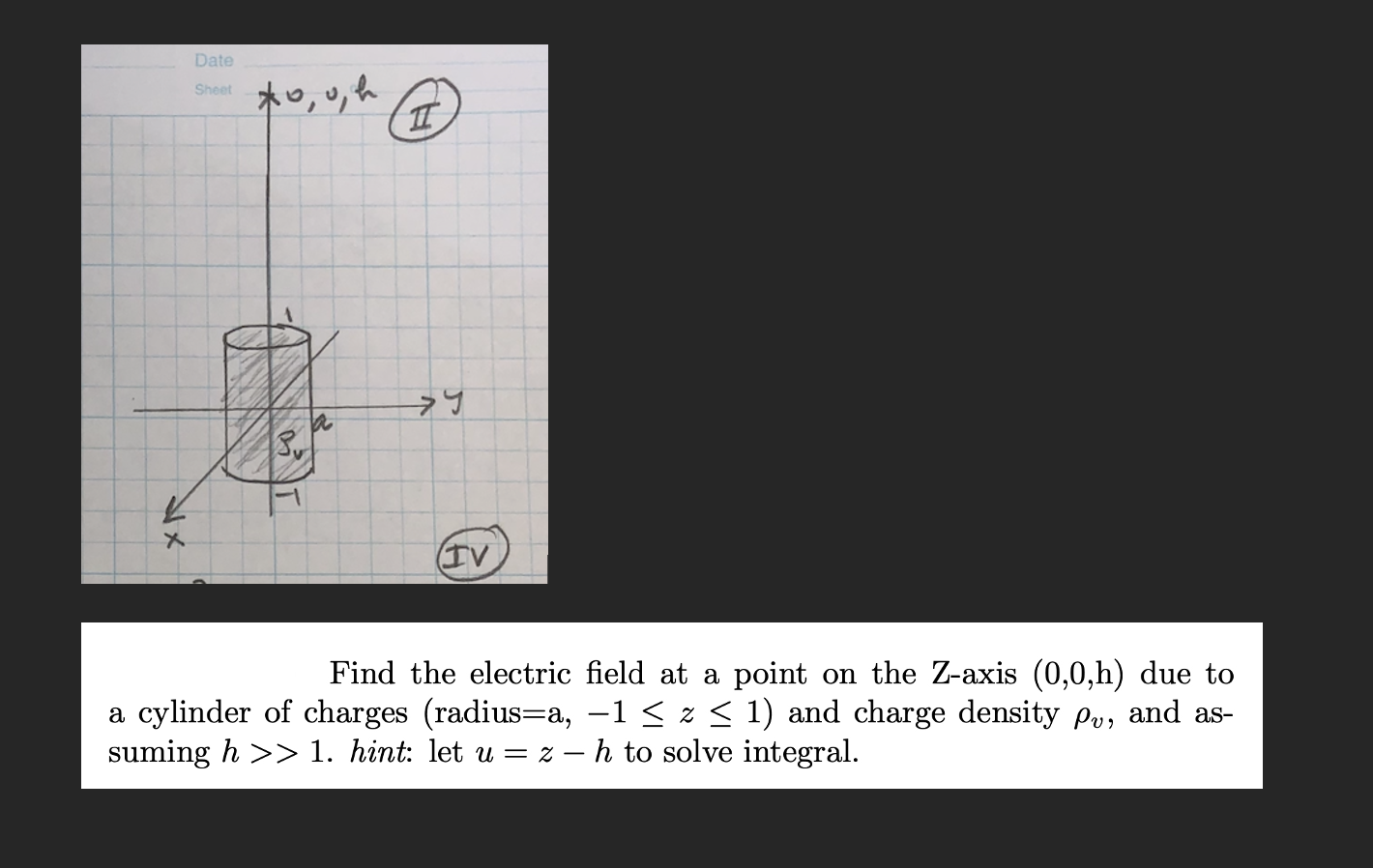 Find the electric field at a point on the Z-axis | Chegg.com