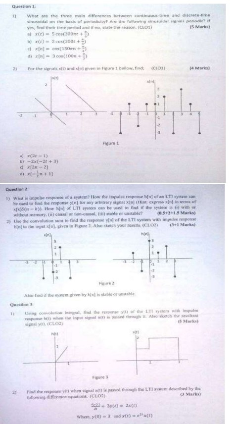 Solved Question 1 2) What are the three main differences | Chegg.com