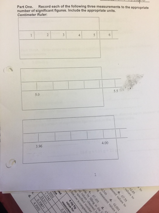 Solved Record each of the following three measurements to | Chegg.com