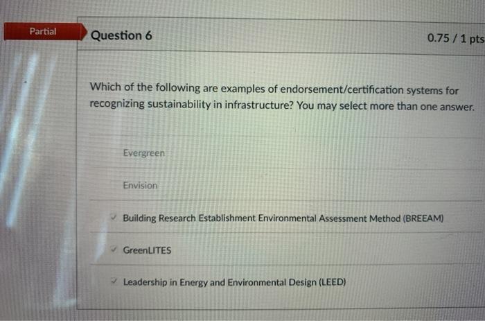 Solved Incorrect Question 1 0/1 pts Which of the following | Chegg.com