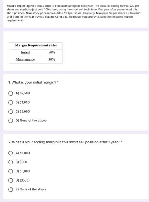 How much is 2024 nike stock per share