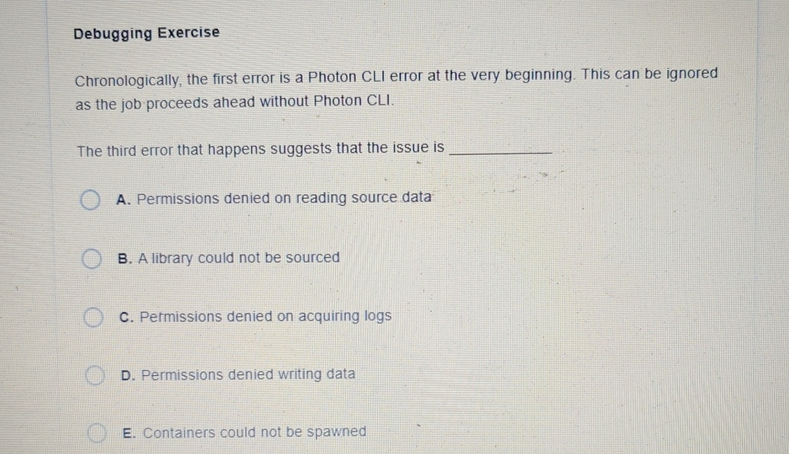 Solved Debugging ExerciseChronologically, the first error is | Chegg.com
