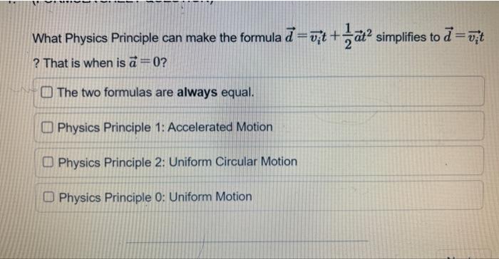 Solved What Physics Principle can make the formula | Chegg.com