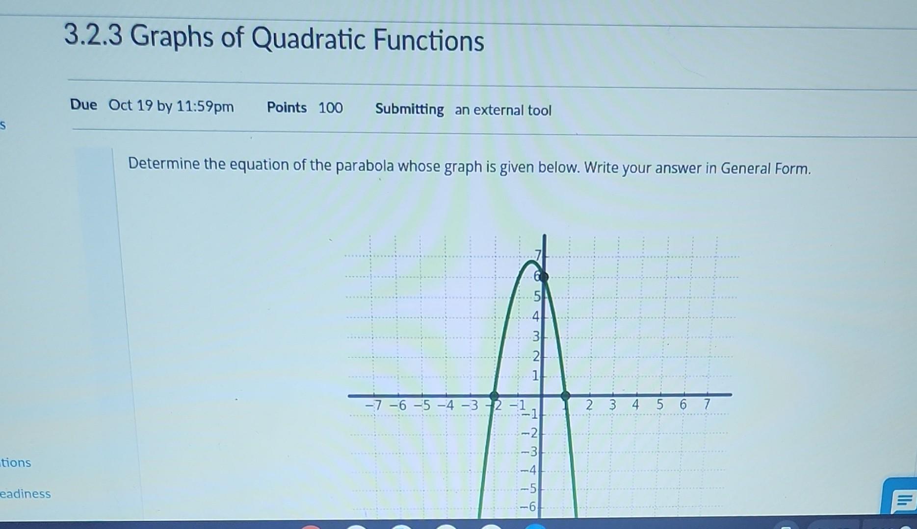 solved-determine-the-equation-of-the-parabola-whose-graph-is-chegg