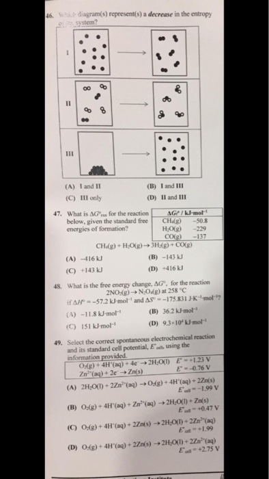 Solved 46. W diagram(s) represent(s) a decrease in the | Chegg.com