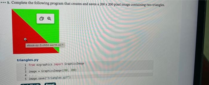Solved 5. Complete the following program that creates and | Chegg.com
