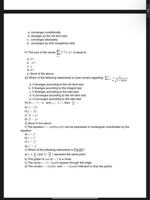 Solved Q14. (multiple choice questions). Circle the correct | Chegg.com