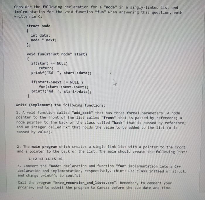 Solved Consider the following declaration for a 