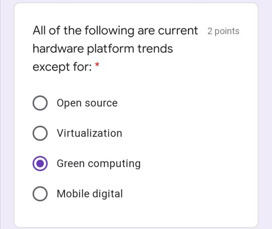 Solved All of the following are current 2 points hardware | Chegg.com