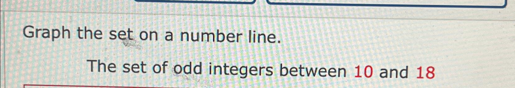 how to graph a set of integers on a number line