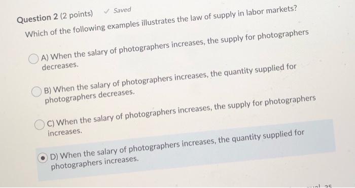 Solved Question 1 (2 points) Saved Which of the following | Chegg.com