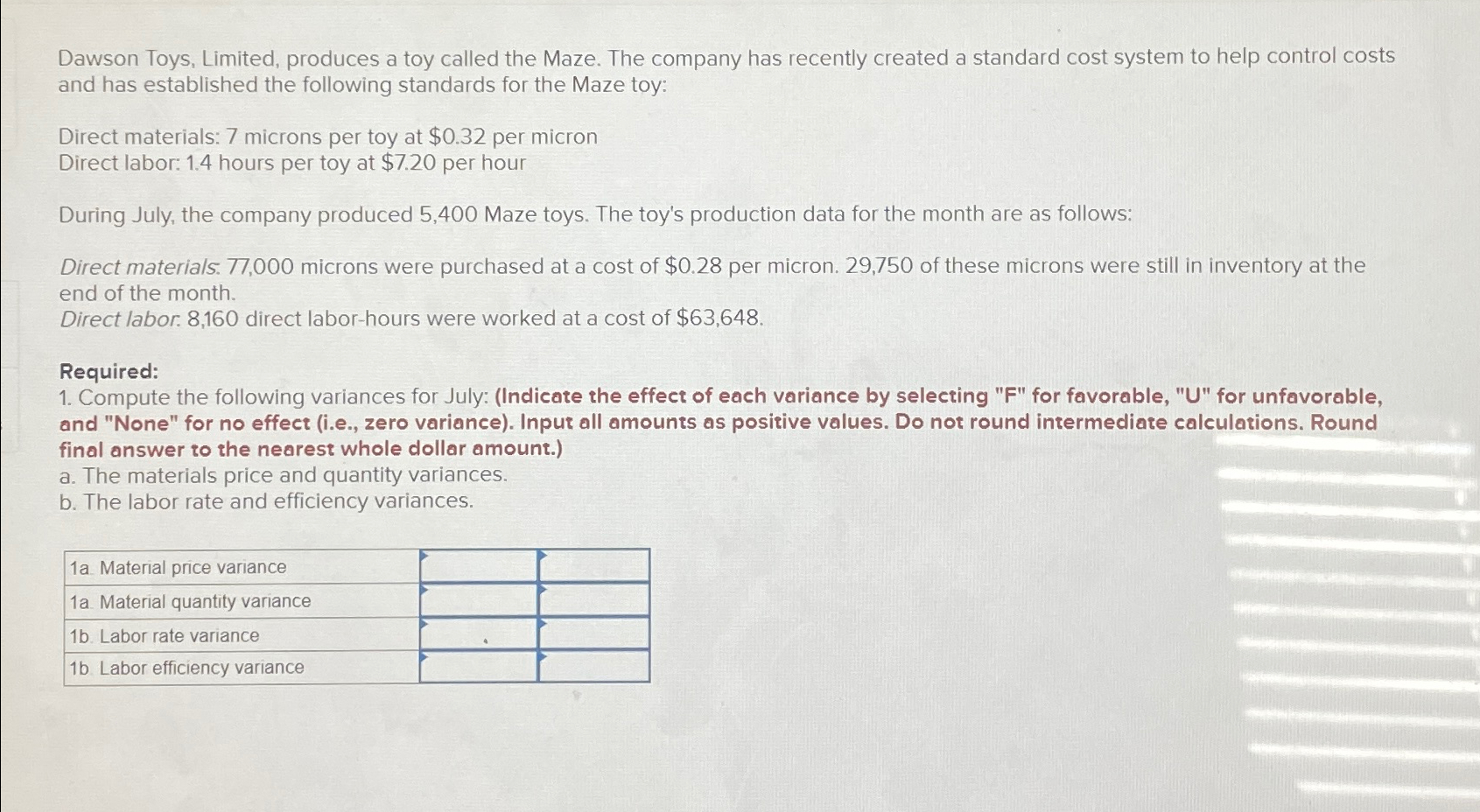 Solved Dawson Toys, Limited, produces a toy called the Maze.