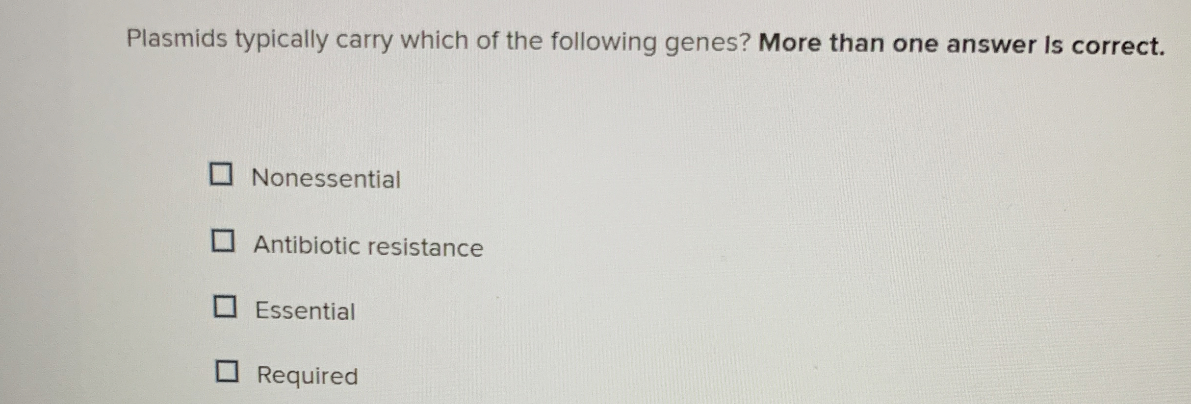 Solved Plasmids typically carry which of the following | Chegg.com