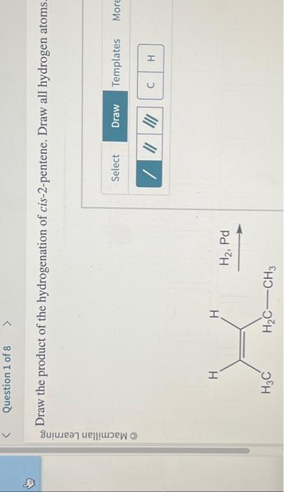 Solved Draw the product of the hydrogenation of | Chegg.com