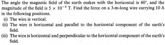 Solved The angle the magnetic field of the earth makes with | Chegg.com
