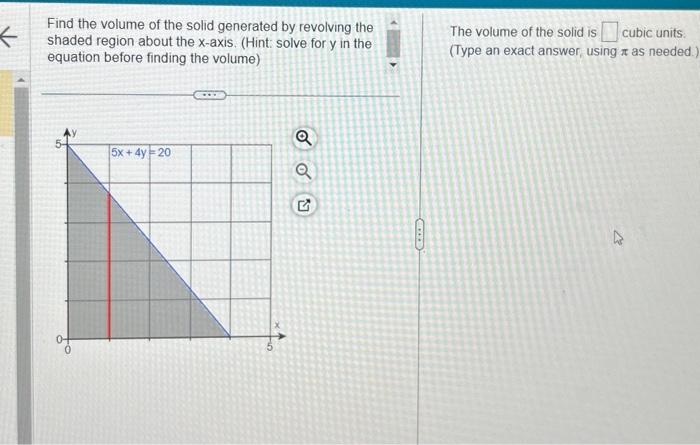 Solved Find the volume of the solid generated by revolving | Chegg.com