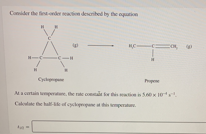 Solved Consider The First-order Reaction Described By The | Chegg.com