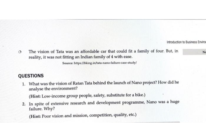 case study tata nano environmental analysis