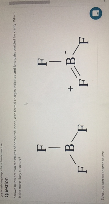 Solved Use Formal Charge To Predict Molecular Structure | Chegg.com