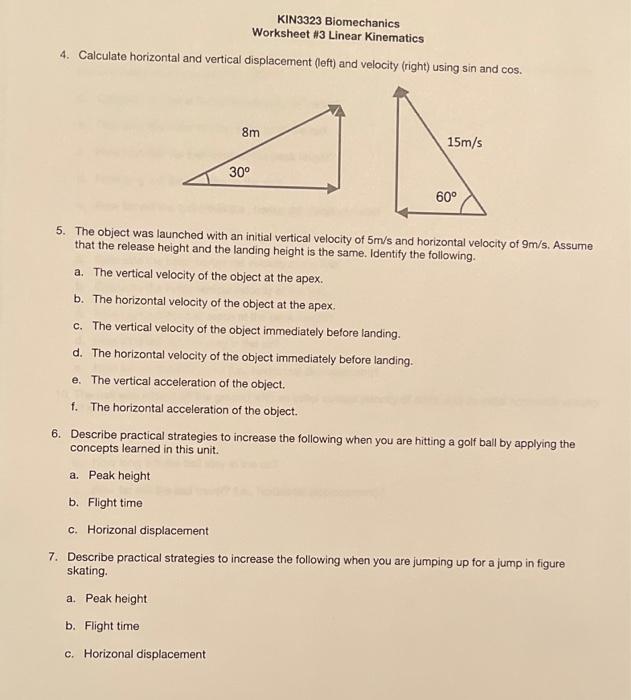 Solved 4. Calculate horizontal and vertical displacement