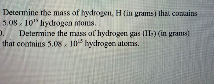 mass of hydrogen atom