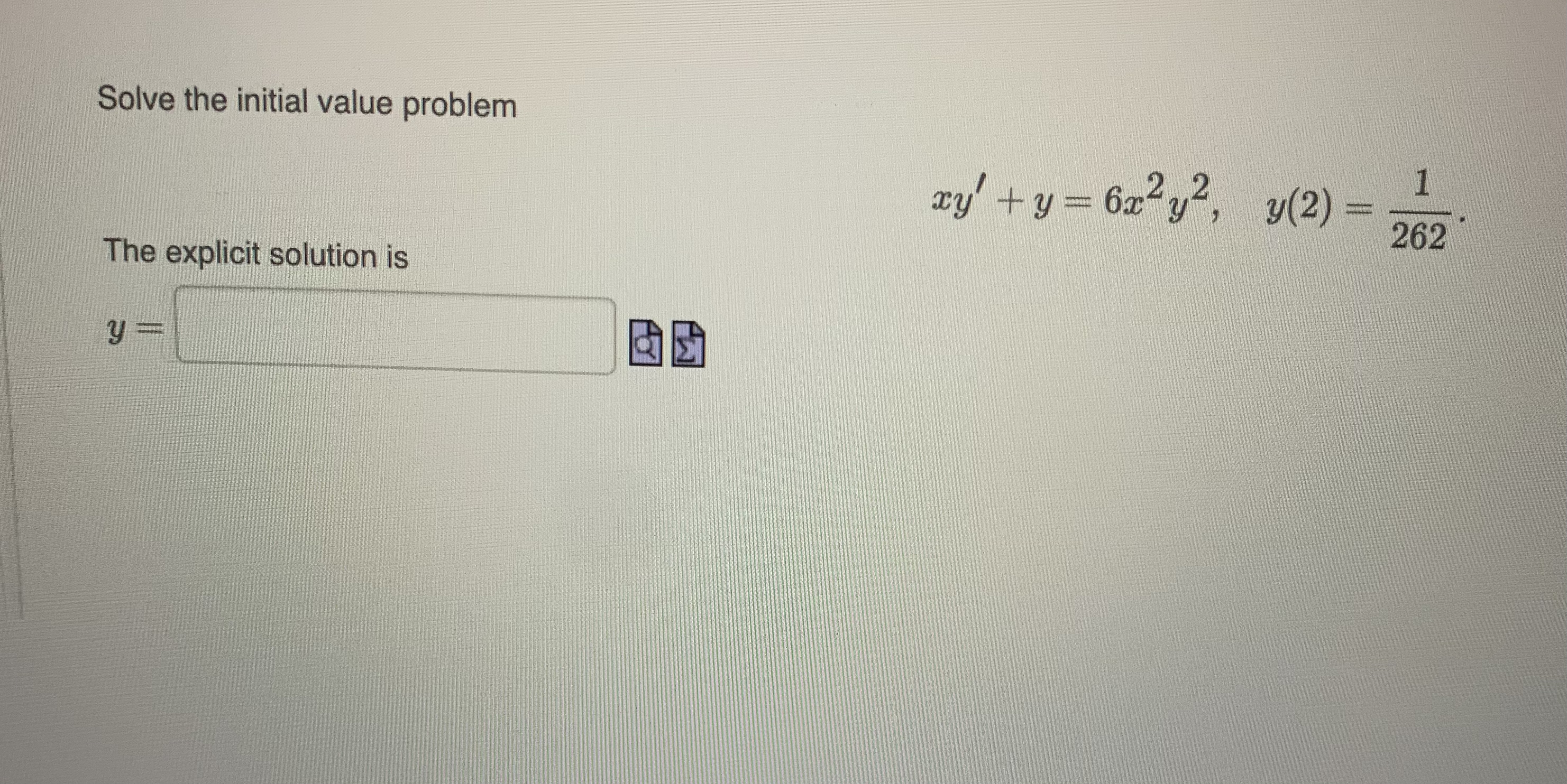 Solve the initial value problemThe explicit solution | Chegg.com