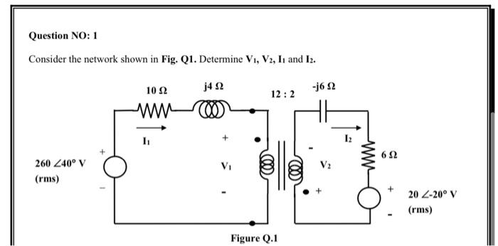 Solved Question NO: 1 Consider the network shown in Fig. Q1. | Chegg.com