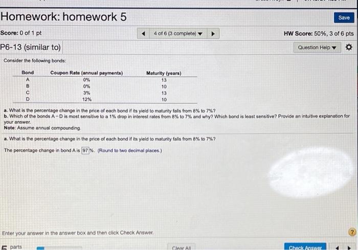 Solved Homework: homework 5 Save 4 of 6 (3 complete HW | Chegg.com