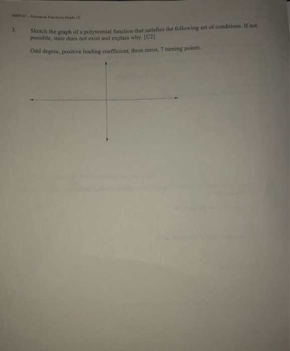 Solved MP4U - Advanced Function Grade 12 3. Sketch the graph | Chegg.com