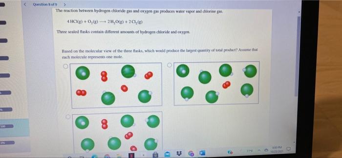 Solved Osesti The Reaction Between Hydrogen Chloride Sex 6637