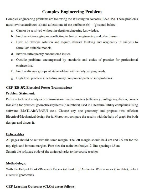 Complex Engineering Problem Complex engineering | Chegg.com