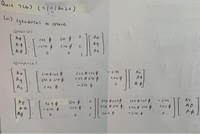 Solved hi, this is a vector analysis question converting | Chegg.com