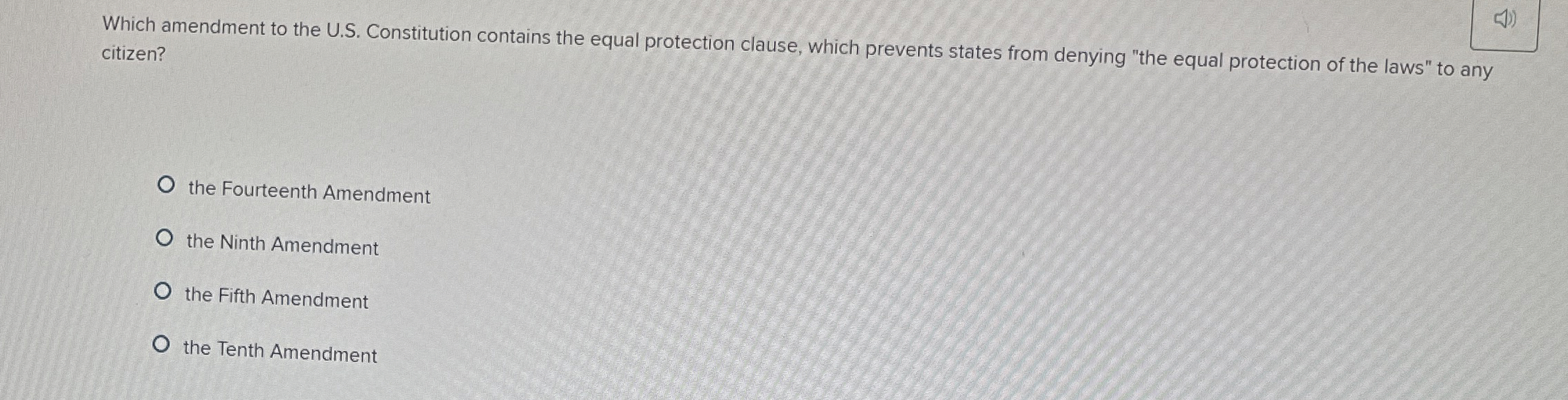 Solved Which amendment to the U.S. ﻿Constitution contains | Chegg.com