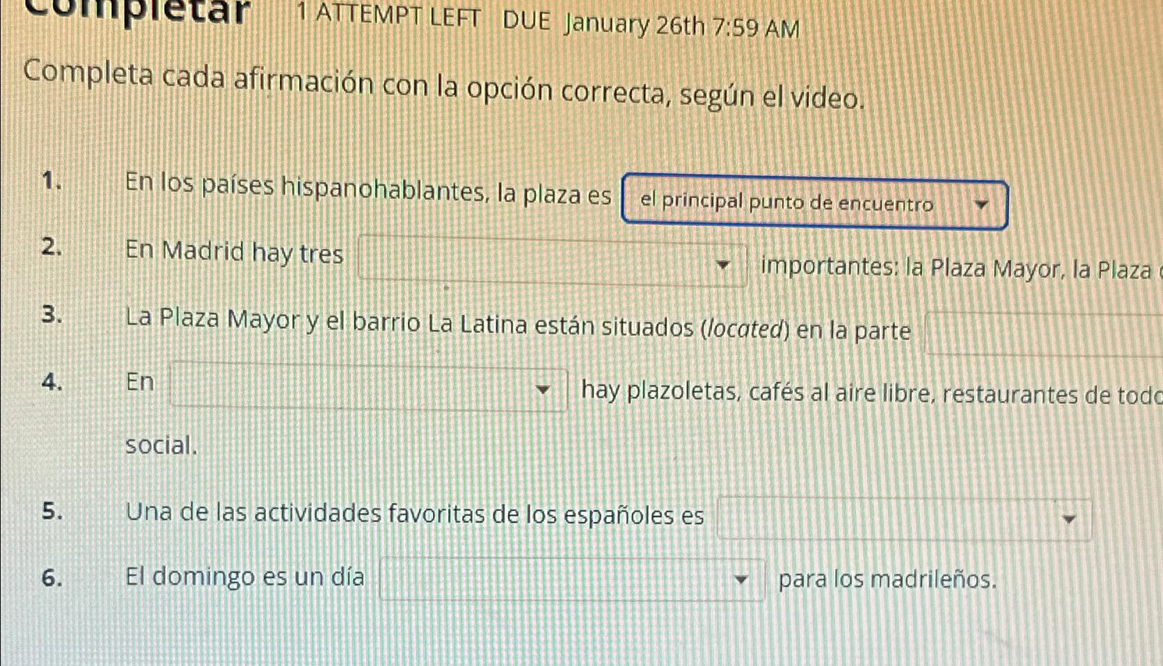 Solved 1 ﻿ATTEMPT LEFT DUE January 26th 7:59 ﻿AMCompleta | Chegg.com