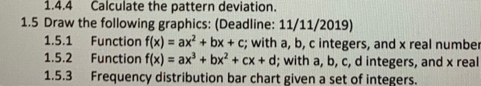 1.4.4 Calculate the pattern deviation. 1.5 Draw the | Chegg.com