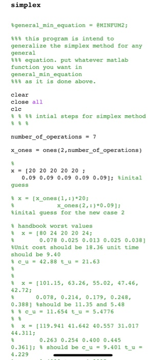 Objectives: 1. To apply a numerical optimization | Chegg.com