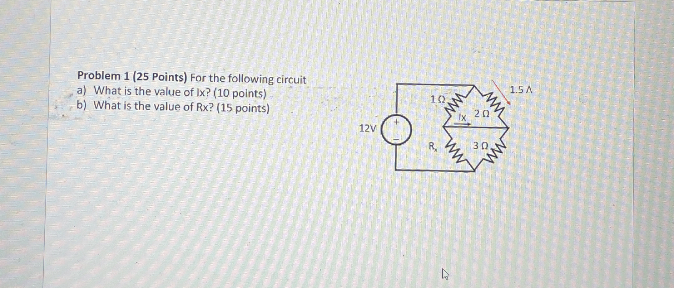 Solved Problem 1 ( 25 ﻿Points) ﻿For the following circuita) | Chegg.com